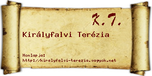 Királyfalvi Terézia névjegykártya